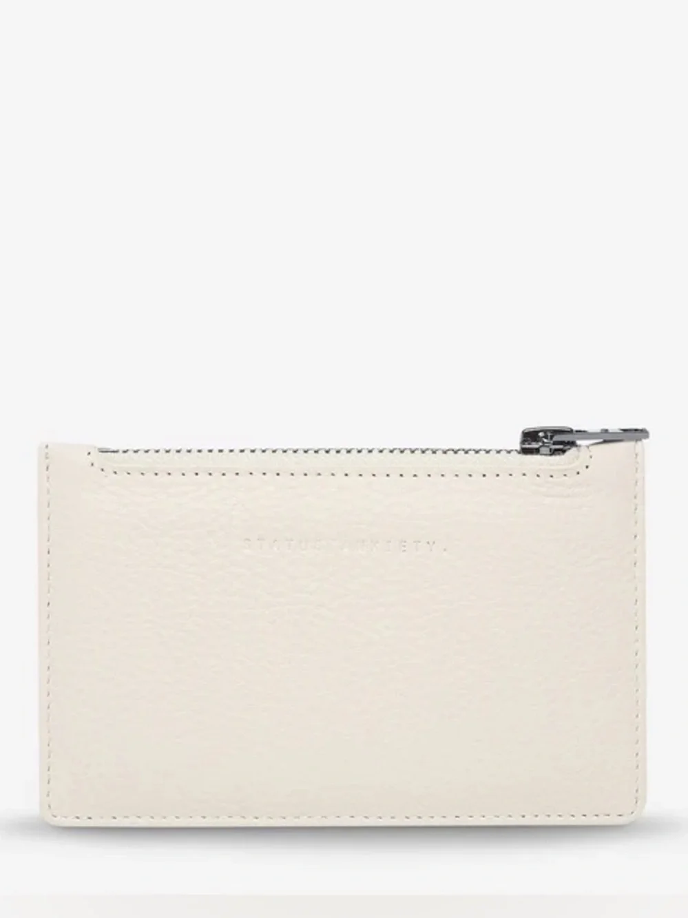 Status Anxiety Avoiding Things Wallet in Chalk Cream Color